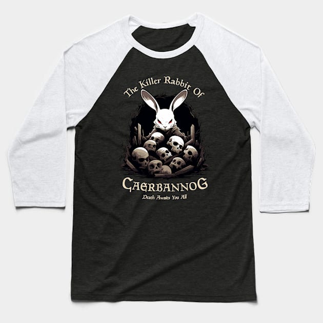 The Killer Rabbit Of Caerbannog Baseball T-Shirt by Three Meat Curry